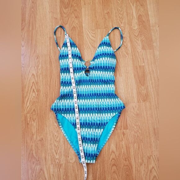 🌴 TRINA TURK 🌴 NEW - Moonray Ring Front Plunge One Piece Swimsuit - [Size 4] - Picture 12 of 16